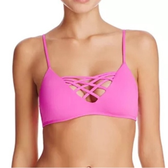 L*SPACE Jaime Bikini Top in Geranium